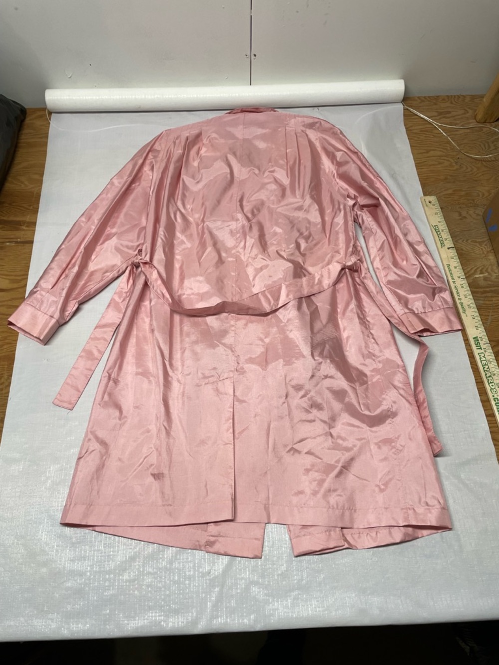 Vintage-Inspired Pink Trench Coat by Jocelyn - Picture 2 of 7